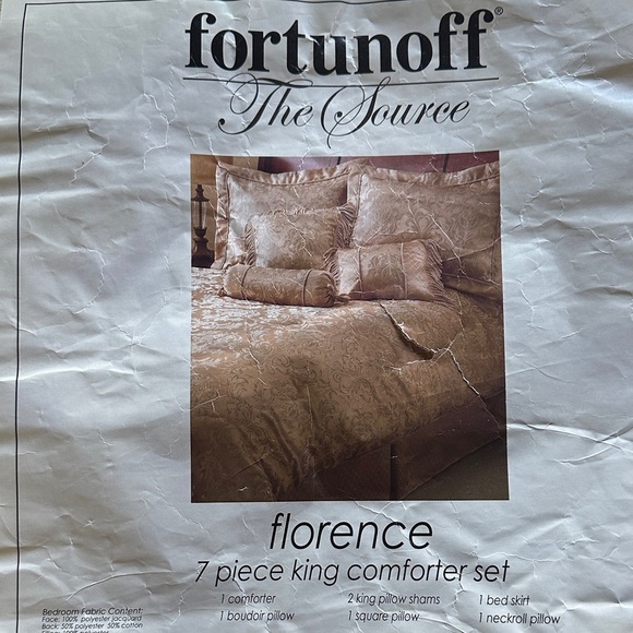 Florence 7-Piece King Comforter Set - Taupe/Beige/Tan - Picture 1 of 10